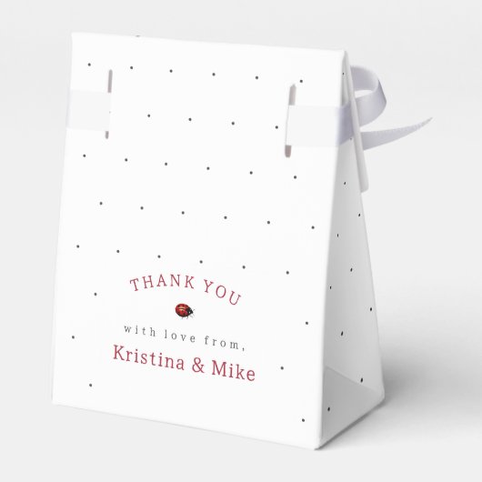 Ladybug赤ちゃんシャワー フェイバーボックス (裏面サイド)