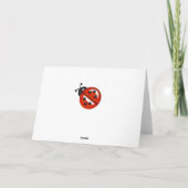 Ladybug赤と白ノートカード カード (裏面)