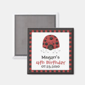 Ladybug ・誕生日招待状磁石 マグネット (正面/裏面)