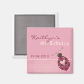 Ladybug ・誕生日招待状磁石 マグネット (正面/裏面)