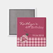 Ladybug ・誕生日招待状磁石 マグネット (正面/裏面)