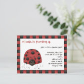 Ladybug ・誕生日招待状 インビテーションポストカード (スタンド正面)