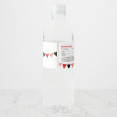 Ladybug 1st Birthday ONE Nutrition Facts Back ペットボトルラベル (裏面)