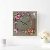 Ladybug #2 Square Wall Clock スクエア壁時計 (ホーム)