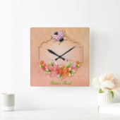 Ladybug #3 Square Wall Clock スクエア壁時計 (ホーム)