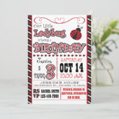 Ladybug 3rd誕生日招待状 招待状 (スタンド正面)