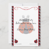 Ladybug 3rd誕生日招待状 招待状 (裏面)