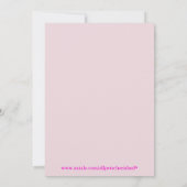 Ladybug 5x7モダンピンクベビーシャワー招待状 招待状 (裏面)