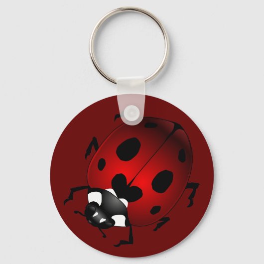 Ladybug Art Keychain Bug Keepsake Ladybug Gives キーホルダー (正面)