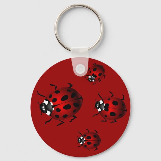 Ladybug Art Keychain Bug Keepsake Ladybug Gives キーホルダー (正面)