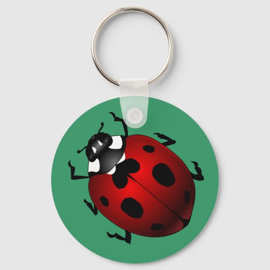 Ladybug Art Keychain Bug Keepsake Ladybug Gives キーホルダー (正面)