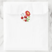 Ladybug Baby Showerスタンプ、ラベル ラウンドシール (バッグ)