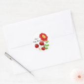 Ladybug Baby Showerスタンプ、ラベル ラウンドシール (封筒)
