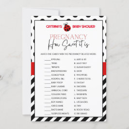 Ladybug Baby Shower – 編集可能な名前、5時間365日 招待状