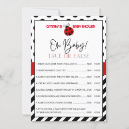 Ladybug Baby Shower – 編集可能な名前、5時間365日 招待状