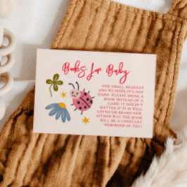 Ladybug Baby Shower Bookリクエスト エンクロージャーカード
