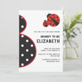 Ladybug baby shower invitation妊娠シルエット 招待状 (スタンド正面)