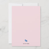 Ladybug baby shower invitation妊娠シルエット 招待状 (裏面)