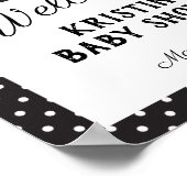 Ladybug baby shower welcome sign poster ポスター (角)