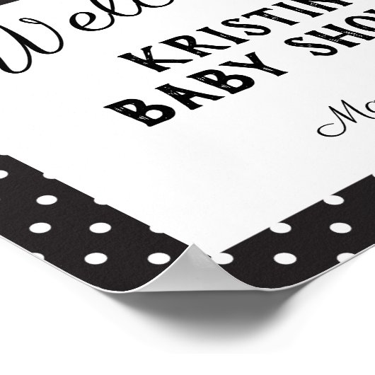 Ladybug baby shower welcome sign poster ポスター (角)