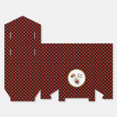 Ladybug Birthday Favor Box - Polka Dot フェイバーボックス (見開き)