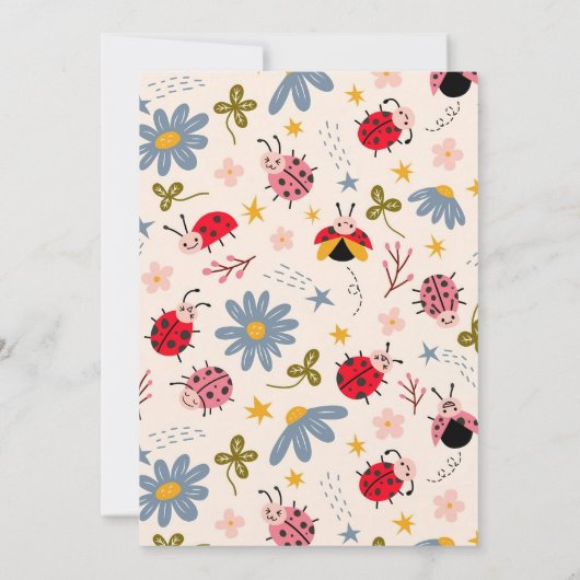 Ladybug Birthday Invitation | One Cute Bug Invite  招待状 (裏面)