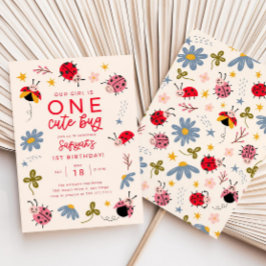 Ladybug Birthday Invitation | One Cute Bug Invite  招待状