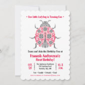 Ladybug Birthday Party · エレガント & Cute 招待状 (正面)