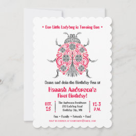 Ladybug Birthday Party · エレガント & Cute 招待状