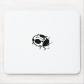 Ladybug Black and White Mini - マウスパッド (正面)