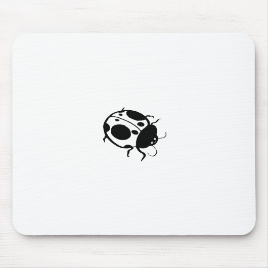 Ladybug Black and White Mini - マウスパッド (正面)