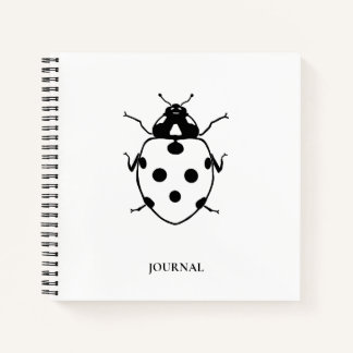 Ladybug Black + White Journal 8.5" X 8'5" ノートブック