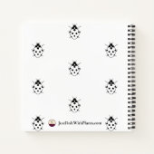 Ladybug Black + White Journal 8.5" X 8'5" ノートブック (裏面)
