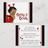 Ladybug Bring a book card African American Girl エンクロージャーカード (正面/裏面)
