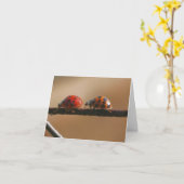 Ladybug Buddies Nature Photography Note カード (黄色い花)