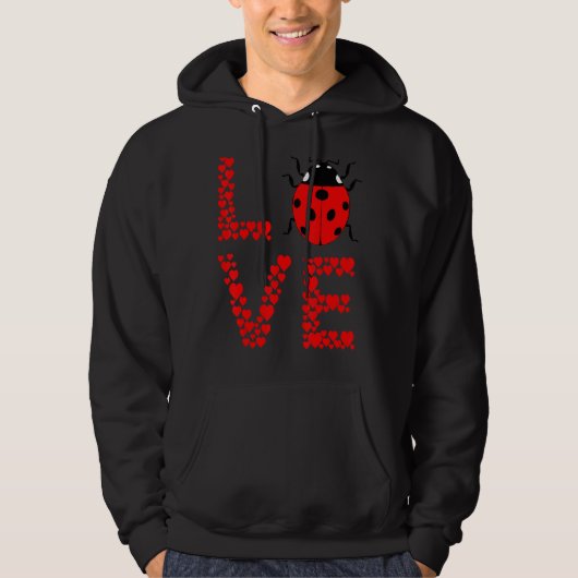 Ladybug Bug Love Cute Ladybug Insect Entomology Bu パーカ (正面)