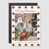 Ladybug Christmas Photo Collage Magnetic Card (正面/裏面)