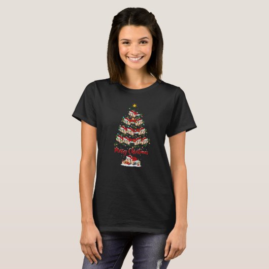Ladybug Christmas Tree Lights  Ladybug Xmas Tシャツ (正面フル)