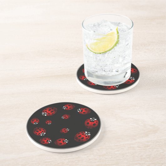 Ladybug Coasters Garden Bugs Coasters Decor コースター (側面)