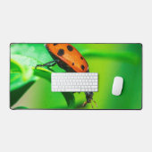 Ladybug Desk Mat | Nature Workspace Aesthetic デスクマット (キーボード&マウス)