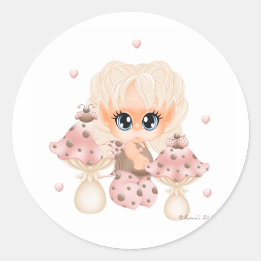 LadyBug Dreams – スタンプ ラウンドシール (正面)