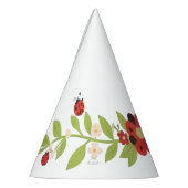 Ladybug Floral Garland Birthday Party Hat パーティーハット (左)
