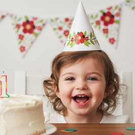 Ladybug Floral Garland Birthday Party Hat パーティーハット