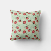 Ladybug Flower Pattern  クッション (正面)