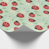 Ladybug Flower Pattern ラッピングペーパー (角)