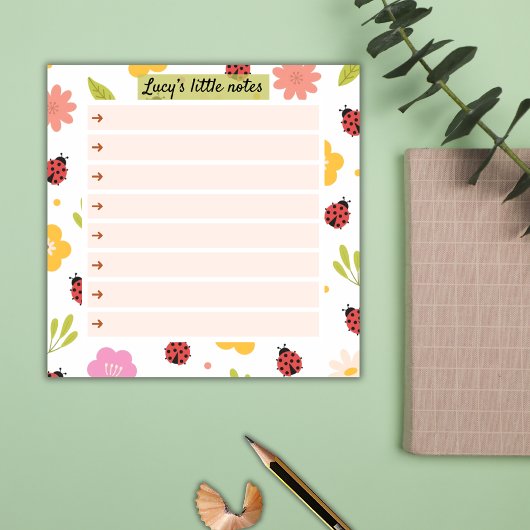 Ladybug Garden Notes – Blossom Time Sticky Notes ポストイット