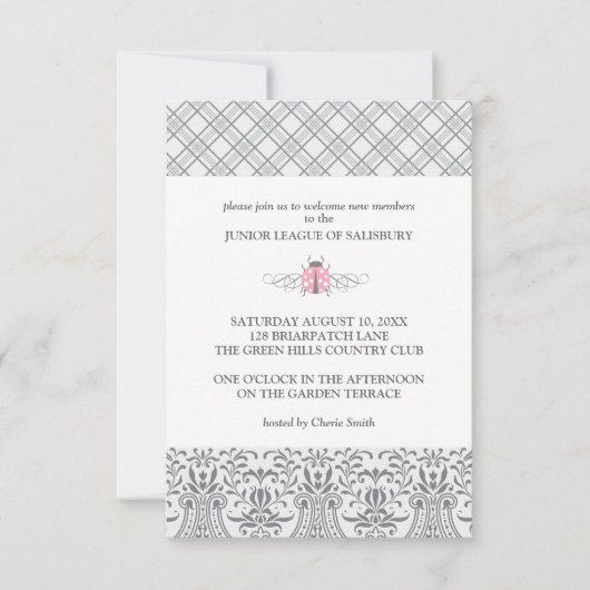 Ladybug Garden Party Invitations 招待状 (正面)