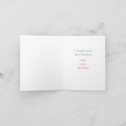 Ladybug Get Well Card カード (内部)