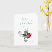 Ladybug Get Well Card カード (黄色い花)