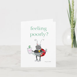Ladybug Get Well Card カード